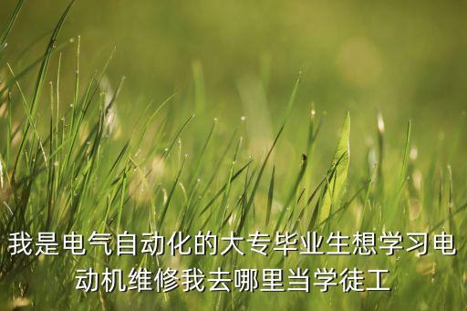 工控電氣自動(dòng)化學(xué)徒工，我是電氣自動(dòng)化的大專畢業(yè)生想學(xué)習(xí)電動(dòng)機(jī)維修我去哪里當(dāng)學(xué)徒工