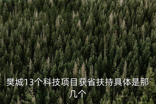 樊城13個(gè)科技項(xiàng)目獲省扶持具體是那幾個(gè)