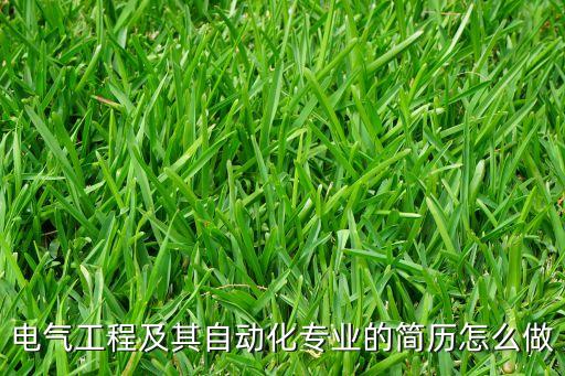 電氣工程及其自動化專業(yè)的簡歷怎么做