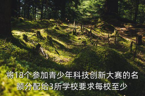 將18個參加青少年科技創(chuàng)新大賽的名額分配給3所學(xué)校要求每校至少