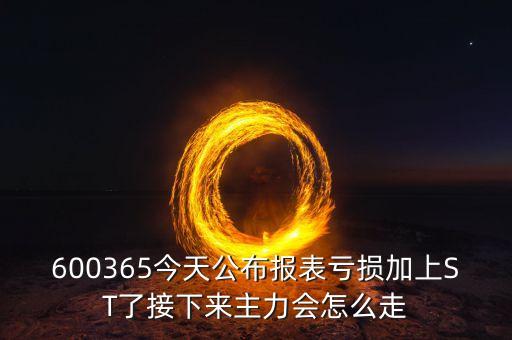 天成自控最新消息財(cái)務(wù)，600365今天公布報(bào)表虧損加上ST了接下來主力會(huì)怎么走