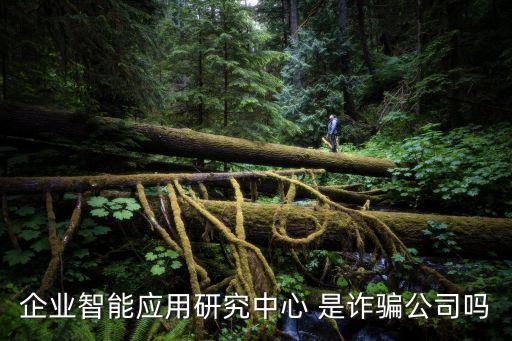 企業(yè)智能應(yīng)用研究中心 是詐騙公司嗎