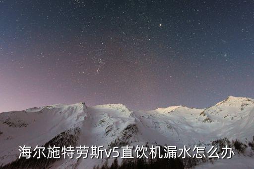 海爾施特勞斯v5直飲機漏水怎么辦