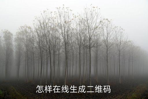 怎樣在線生成二維碼