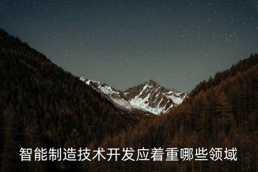 智能制造技術(shù)開發(fā)應(yīng)著重哪些領(lǐng)域