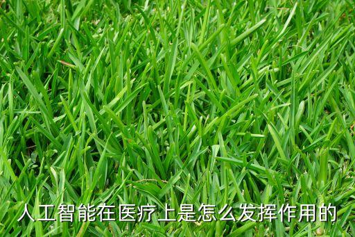 人工智能在醫(yī)療上是怎么發(fā)揮作用的