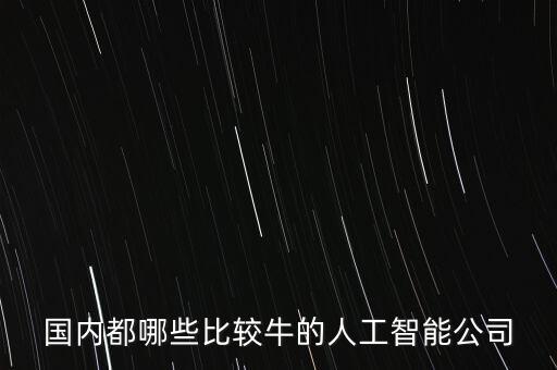 國(guó)內(nèi)都哪些比較牛的人工智能公司