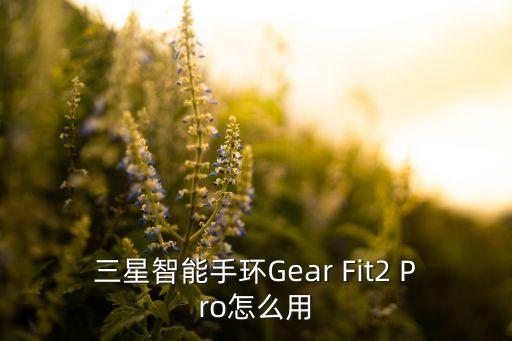 三星智能手環(huán)Gear Fit2 Pro怎么用