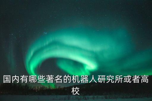 國(guó)內(nèi)有哪些著名的機(jī)器人研究所或者高校
