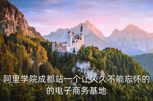 阿里學(xué)院成都站一個讓久久不能忘懷的的電子商務(wù)基地
