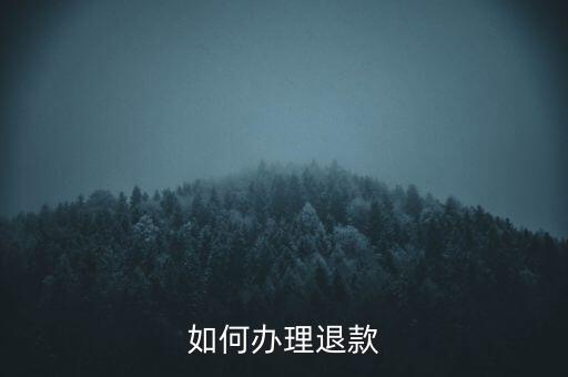 如何辦理退款