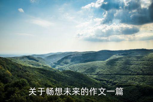 關(guān)于暢想未來的作文一篇