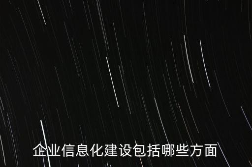 企業(yè)信息化建設(shè)包括哪些方面