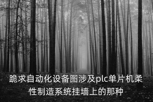 跪求自動化設(shè)備圖涉及plc單片機柔性制造系統(tǒng)掛墻上的那種