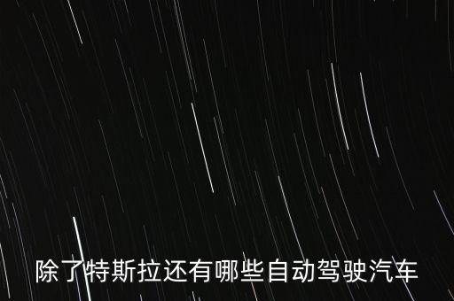 特斯拉自動駕駛排名，除了特斯拉還有哪些自動駕駛汽車