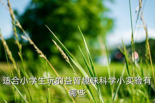 適合小學(xué)生玩的益智趣味科學(xué)小實驗有哪些