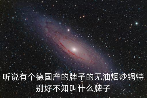 聽說有個德國產(chǎn)的牌子的無油煙炒鍋特別好不知叫什么牌子
