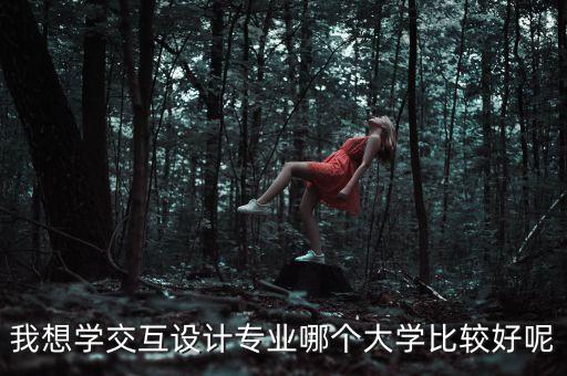 我想學(xué)交互設(shè)計專業(yè)哪個大學(xué)比較好呢