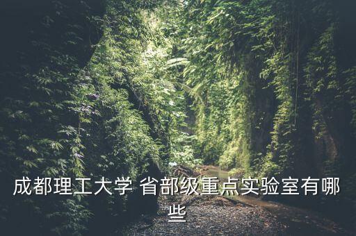 成都國家重點(diǎn)實(shí)驗(yàn)室名單，成都理工大學(xué)國家重點(diǎn)實(shí)驗(yàn)室有哪些儀器