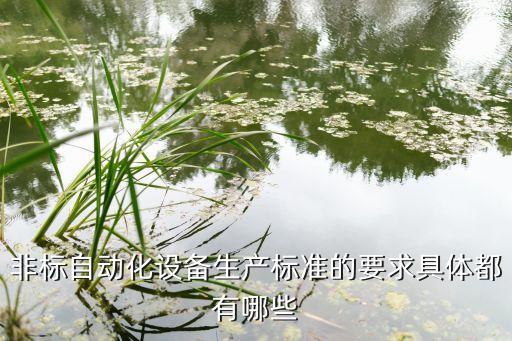 非標(biāo)自動(dòng)化設(shè)備生產(chǎn)標(biāo)準(zhǔn)的要求具體都有哪些