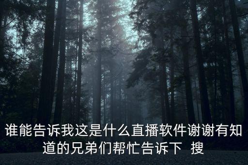 誰能告訴我這是什么直播軟件謝謝有知道的兄弟們幫忙告訴下  搜
