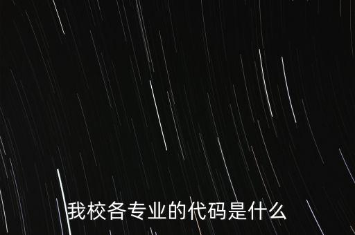 我校各專(zhuān)業(yè)的代碼是什么