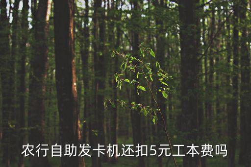 自動發(fā)卡機批量工本費，農行自助發(fā)卡機還扣5元工本費嗎