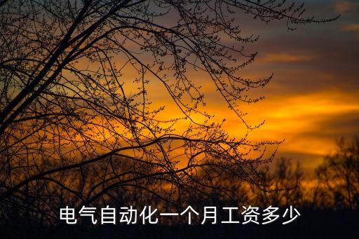 電氣自動化一個月工資多少