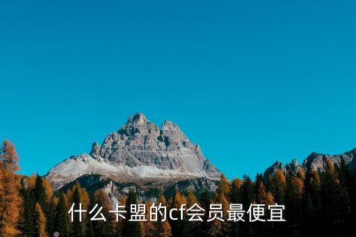 什么卡盟的cf會(huì)員最便宜