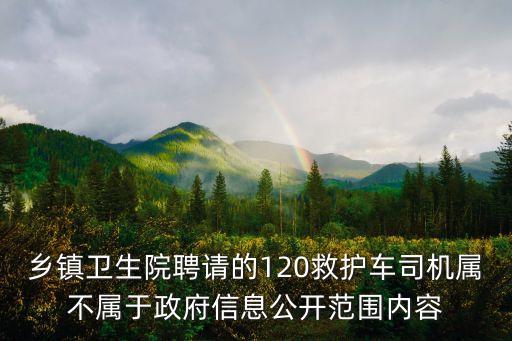 鄉(xiāng)鎮(zhèn)衛(wèi)生院聘請(qǐng)的120救護(hù)車司機(jī)屬不屬于政府信息公開范圍內(nèi)容
