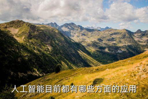 人工智能目前都有哪些方面的應用