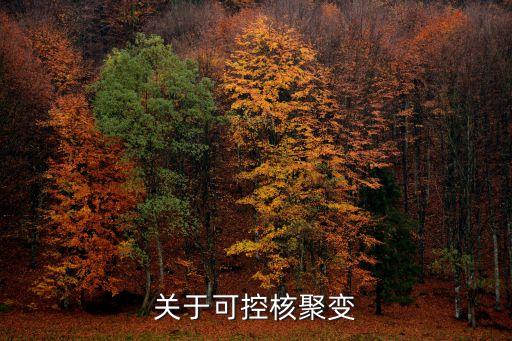 關(guān)于可控核聚變