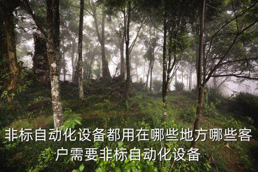非標(biāo)自動(dòng)化設(shè)備都用在哪些地方哪些客戶(hù)需要非標(biāo)自動(dòng)化設(shè)備
