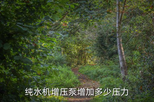 純水機增壓泵增加多少壓力