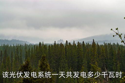 該光伏發(fā)電系統(tǒng)一天共發(fā)電多少千瓦時(shí)