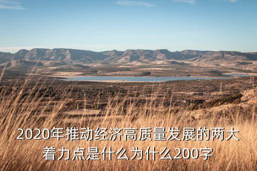 2020年推動經(jīng)濟高質(zhì)量發(fā)展的兩大著力點是什么為什么200字