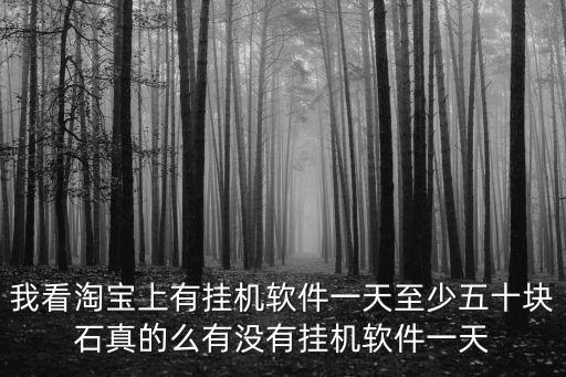 掛機(jī)軟件一天5到10塊，我看淘寶上有掛機(jī)軟件一天至少五十塊石真的么有沒(méi)有掛機(jī)軟件一天