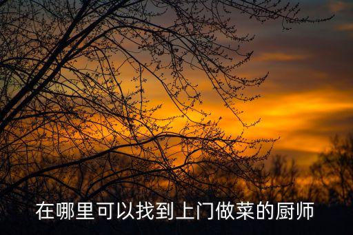 上門代廚服務(wù)，我想找兩個(gè)廚師上門幫忙做飯可以找名廚之家的么