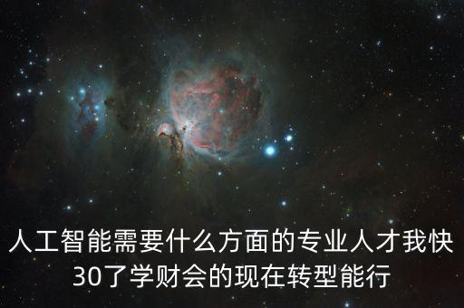 人工智能需要什么方面的專業(yè)人才我快30了學(xué)財(cái)會(huì)的現(xiàn)在轉(zhuǎn)型能行