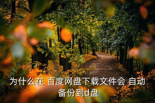 為什么在 百度網(wǎng)盤下載文件會 自動 備份到d盤