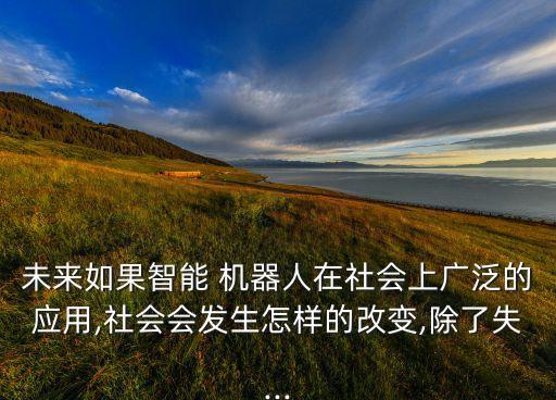 未來如果智能 機(jī)器人在社會上廣泛的應(yīng)用,社會會發(fā)生怎樣的改變,除了失...
