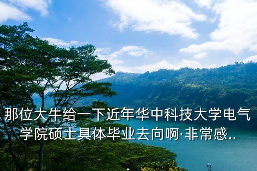 那位大牛給一下近年華中科技大學(xué)電氣學(xué)院碩士具體畢業(yè)去向啊·非常感...