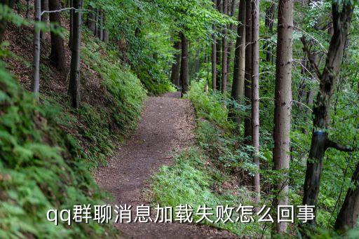  qq群聊消息加載失敗怎么回事