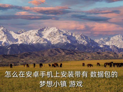 怎么在安卓手機(jī)上安裝帶有 數(shù)據(jù)包的夢想小鎮(zhèn) 游戲