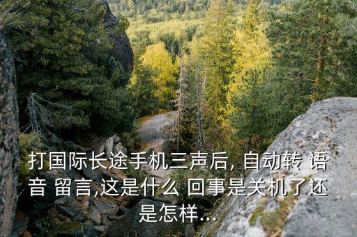 打國(guó)際長(zhǎng)途手機(jī)三聲后, 自動(dòng)轉(zhuǎn) 語(yǔ)音 留言,這是什么 回事是關(guān)機(jī)了還是怎樣...