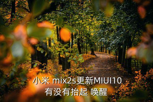  小米 mix2s更新MIUI10有沒有抬起 喚醒