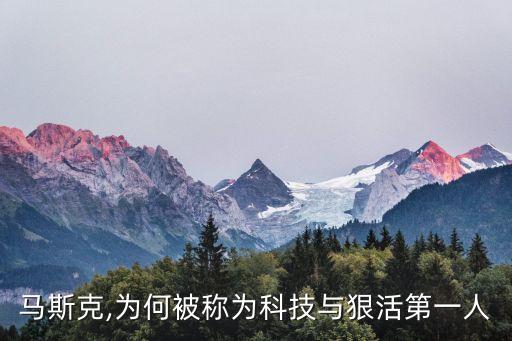 馬斯克,為何被稱為科技與狠活第一人