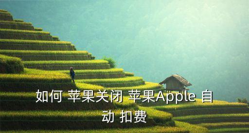 如何 蘋果關(guān)閉 蘋果Apple 自動(dòng) 扣費(fèi)