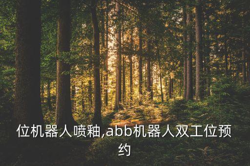 雙工位機(jī)器人噴釉,abb機(jī)器人雙工位預(yù)約