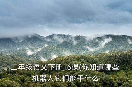 二年級(jí)語文下冊(cè)16課(你知道哪些 機(jī)器人它們能干什么